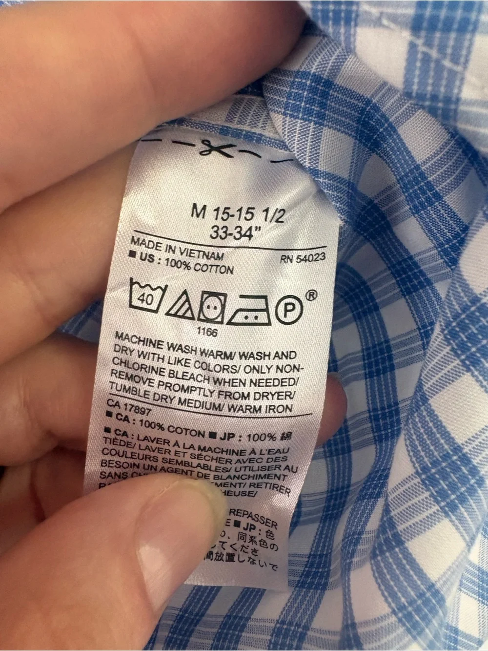 Banana Republic Blue White Gingham Button-Down Shirt - Men